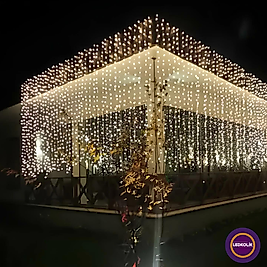 2X2 METRE 400 LEDLİ FLAŞLI SAÇAK YILBAŞI SÜSÜ