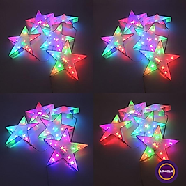 1 METRE 13CM SARKIT ANİMASYONLU YILDIZ LED YILBAŞI SÜSÜ