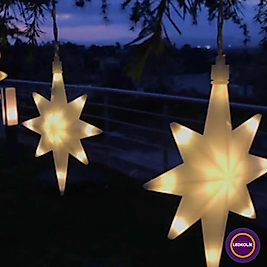 3 METRE 60-90CM ANİMASYONLU  KUZEY YILDIZI LEDLİ YILBAŞI SÜSÜ