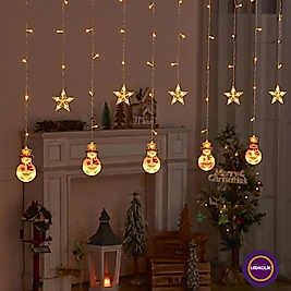 3 METRE 60-90CM ANİMASYONLU KARDAN ADAM - YILDIZ SET YILBAŞI SÜSÜ