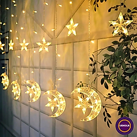 3 METRE 60-90CM ANİMASYONLU AY YILDIZ YILBAŞI SÜSÜ