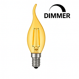 Ldk-98 4w E14 Kıvrık T35 , Bal Cam 2200k Amber