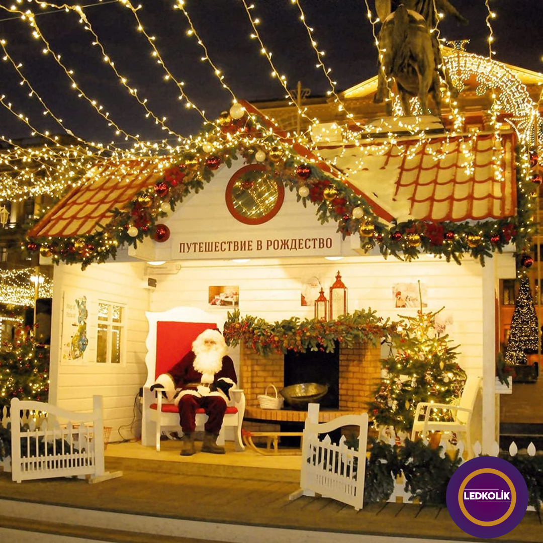 10 METRE 100 LEDLİ FLAŞLI YILBAŞI SÜSÜ