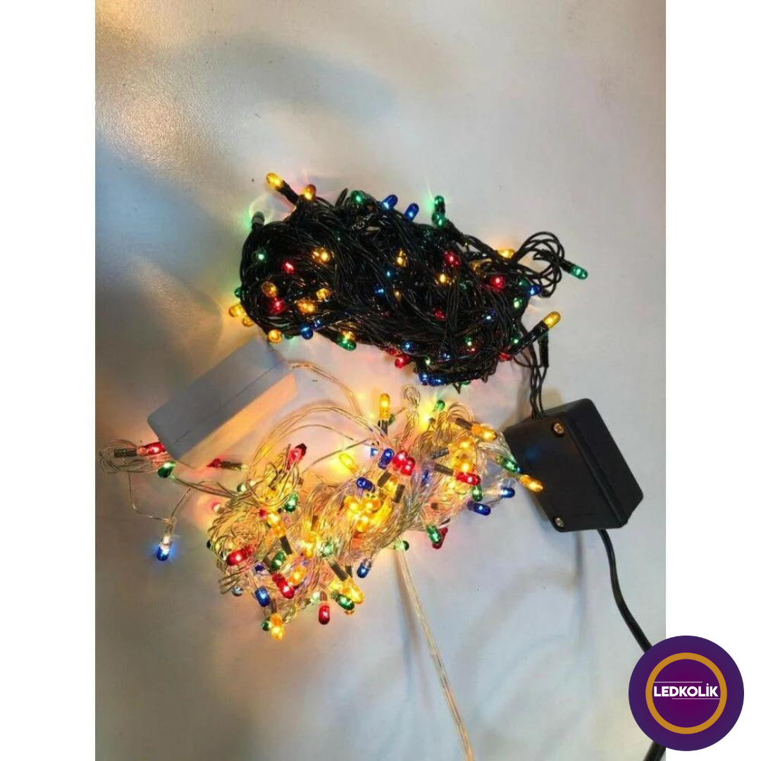 3,5 METRE 100 LEDLİ PIRILTI ANİMASYONLU RGB YILBAŞI SÜSÜ