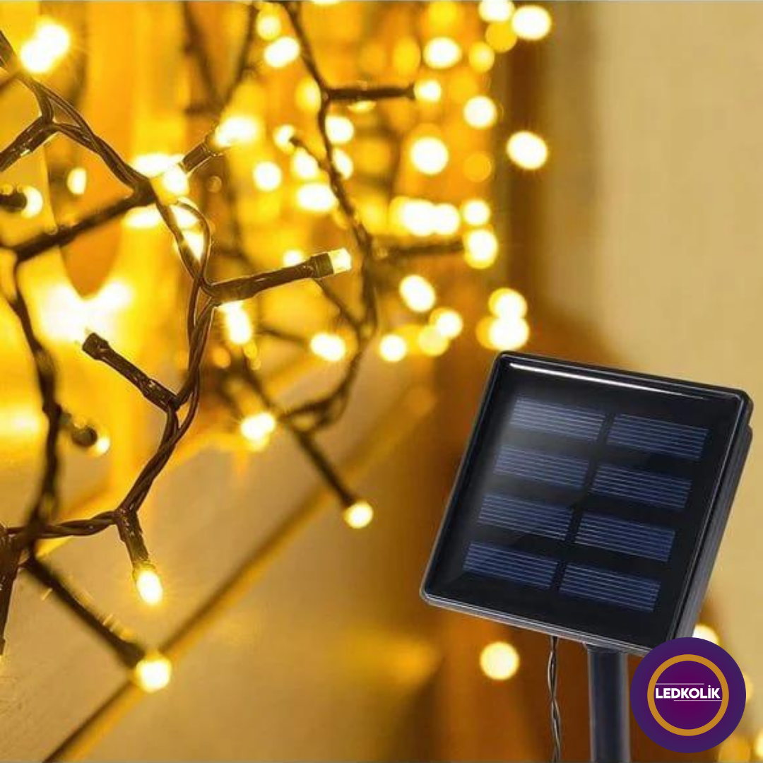 10 METRE 100 LEDLİ SOLAR ANİMASYONLU IŞIKLI YILBAŞI SÜSÜ