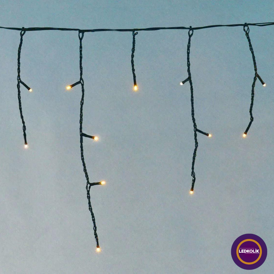 2 METRE 144 LEDLİ SAÇAK FLAŞLI LED YILBAŞI SÜSÜ