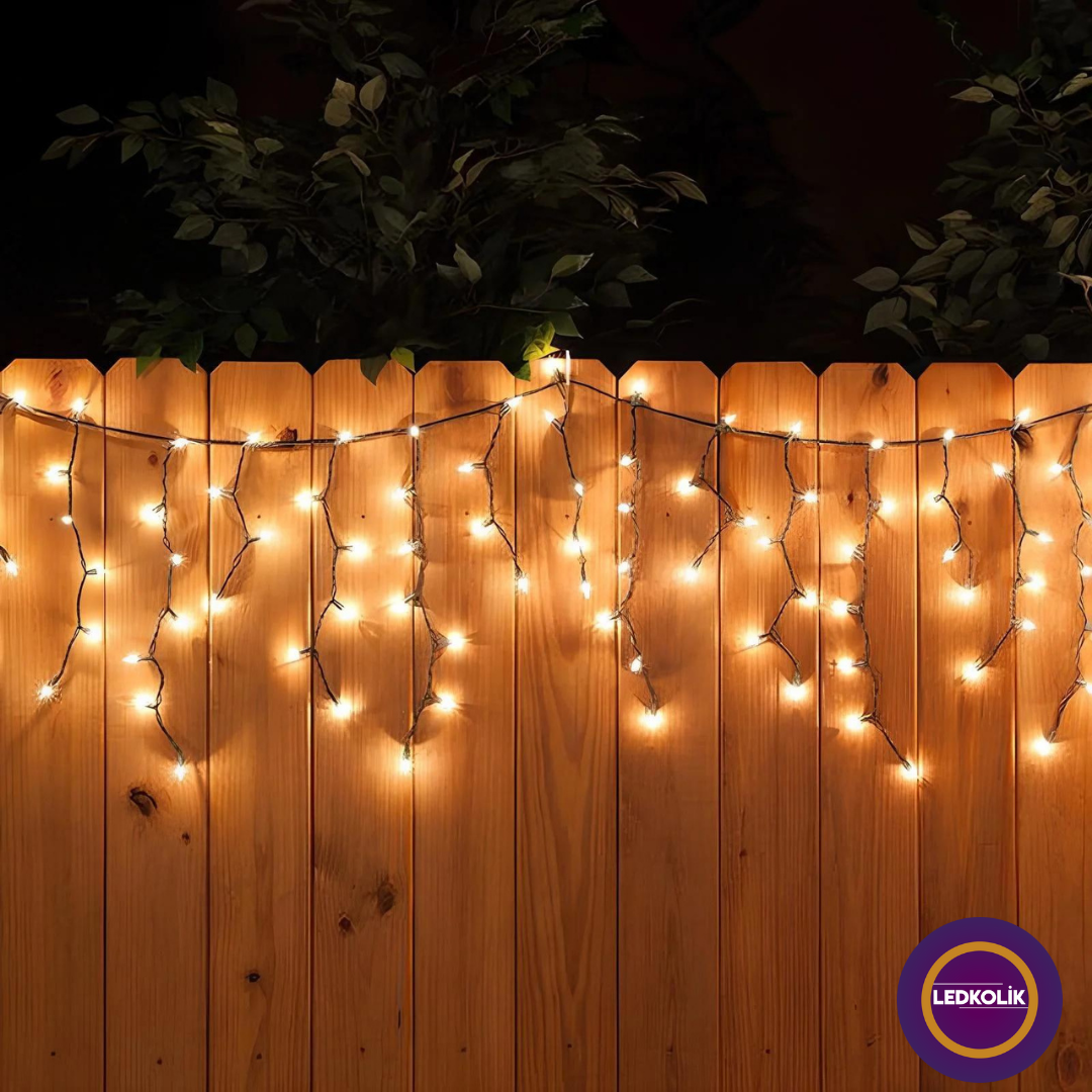 2 METRE 80X60X40CM SAÇAK FLAŞLI LED PERDE YILBAŞI SÜSÜ