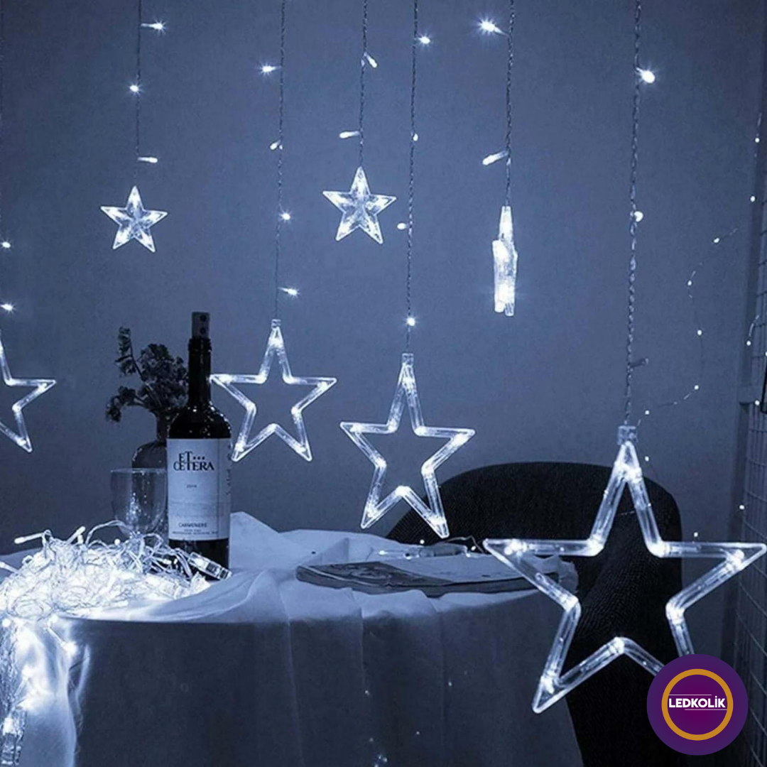 3 METRE 60-90CM ANİMASYONLU YILDIZ SET YILBAŞI SÜSÜ