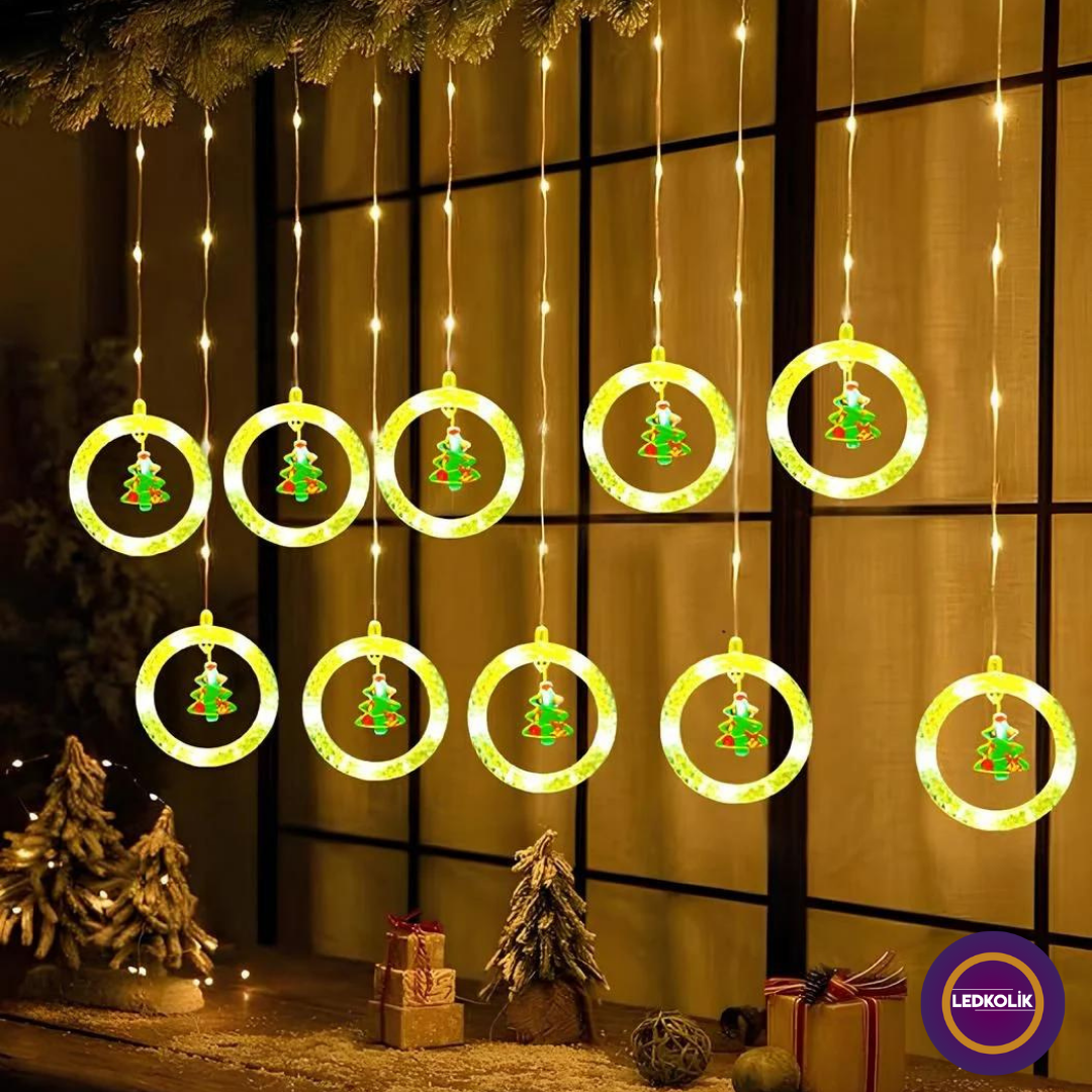 3 METRE 60-90CM ANİMASYONLU ÇAM ÇEMBER SET YILBAŞI SÜSÜ