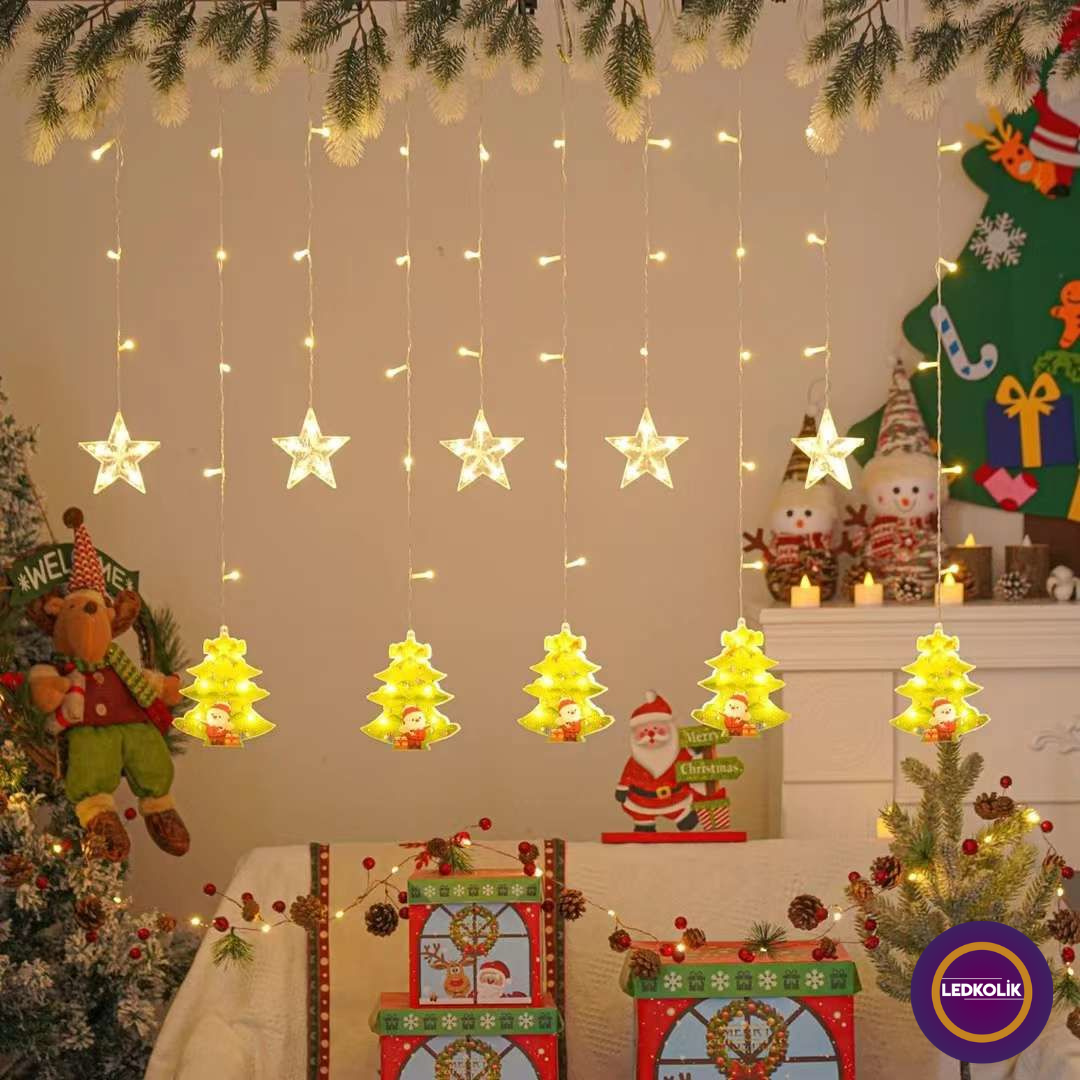 3 METRE 60-90CM ANİMASYONLU ÇAM ÇEMBER SET YILBAŞI SÜSÜ