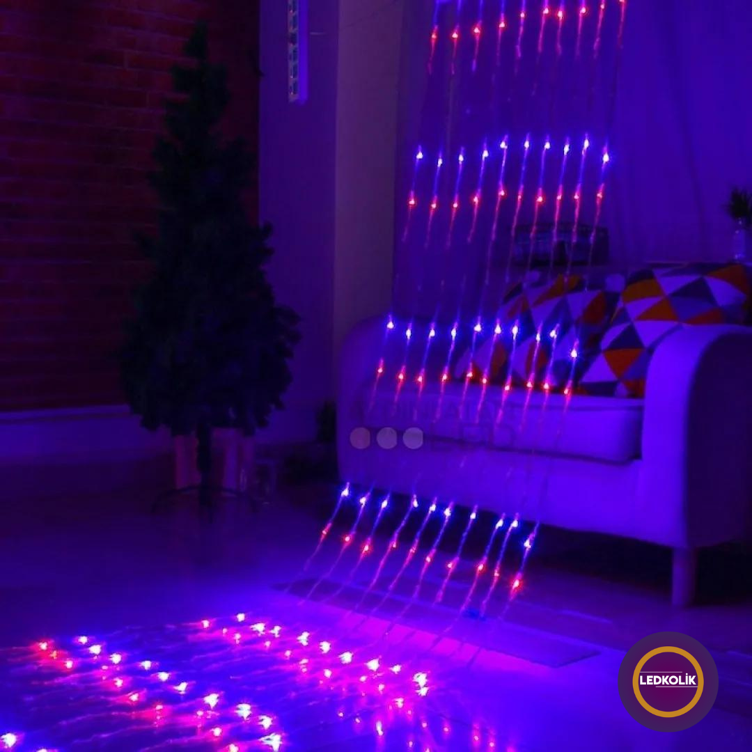3x1 METRE 320 LEDLİ ANİMASYONLU AKAR PERDE YILBAŞI SÜSÜ
