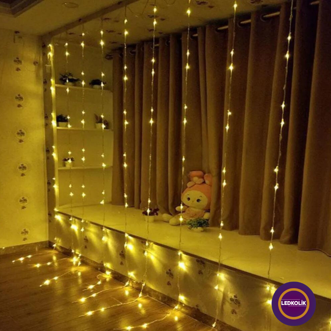 2X3 METRE 480 LEDLİ ANİMASYONLU AKAR PERDE YILBAŞI SÜSÜ