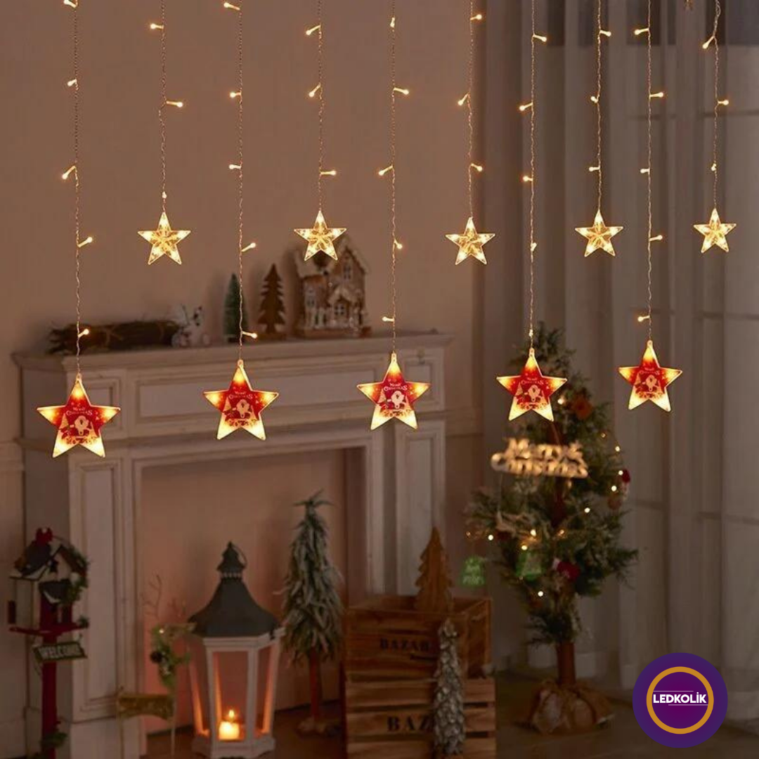 3 METRE 60-90CM ANİMASYONLU YILDIZ - YILDIZ SET YILBAŞI SÜSÜ