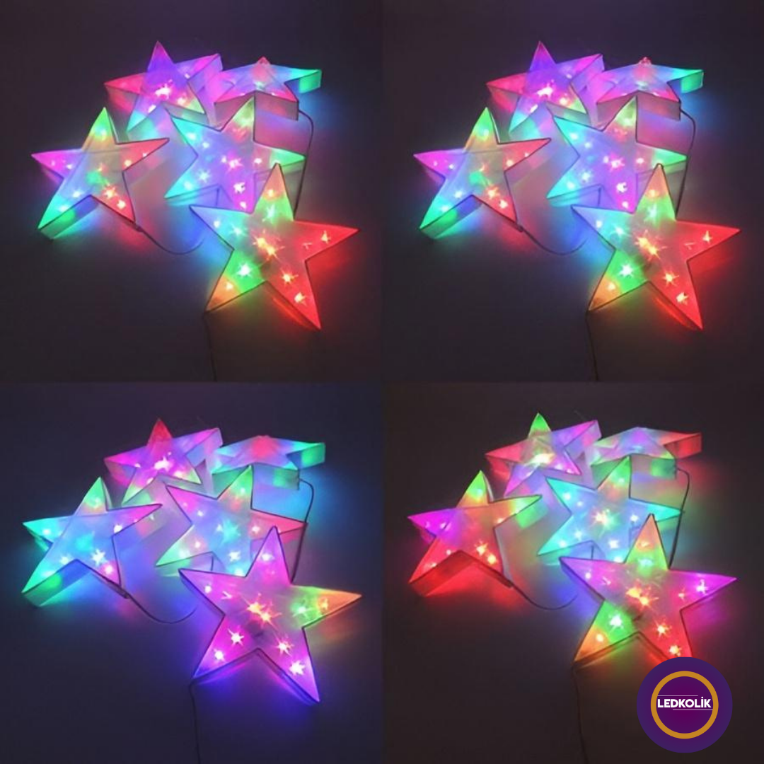 1 METRE 13CM SARKIT ANİMASYONLU YILDIZ LED YILBAŞI SÜSÜ
