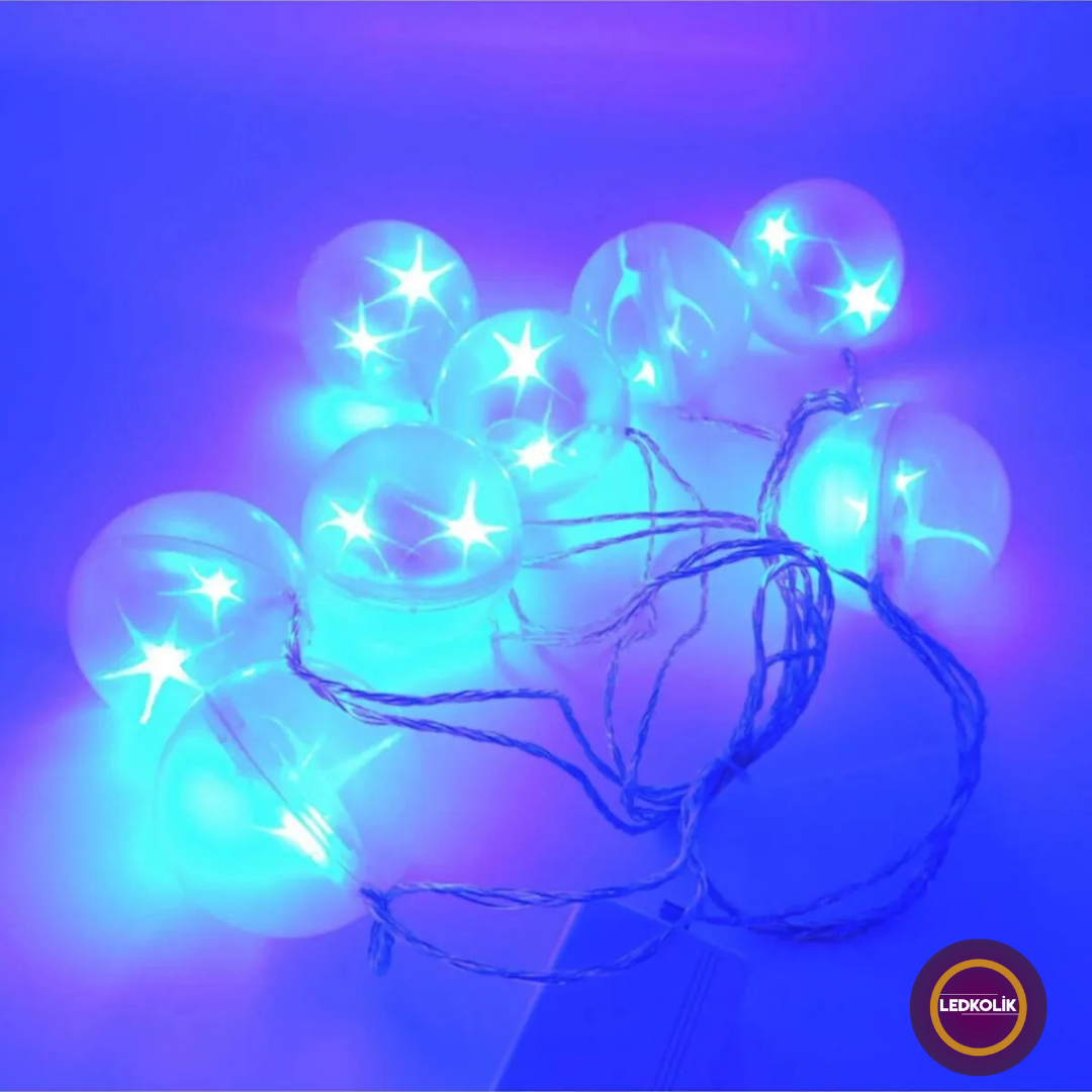 SARKIT ANİMASYONLU 3 METRE RENKLİ KÜRE LED YILBAŞI SÜSÜ