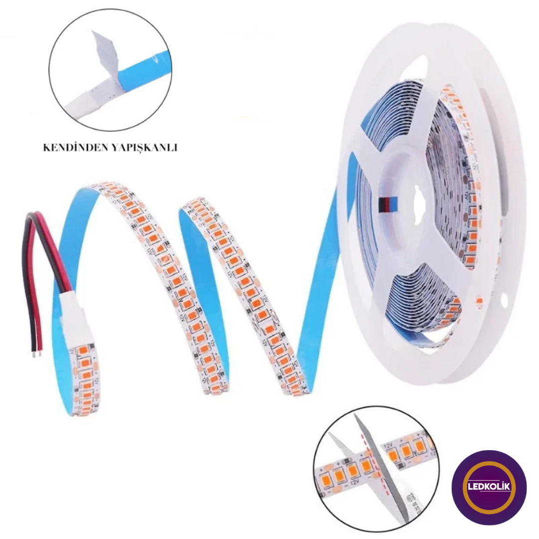 12Volt 5 Metre İç Mekan 120 Ledli Şerit Led