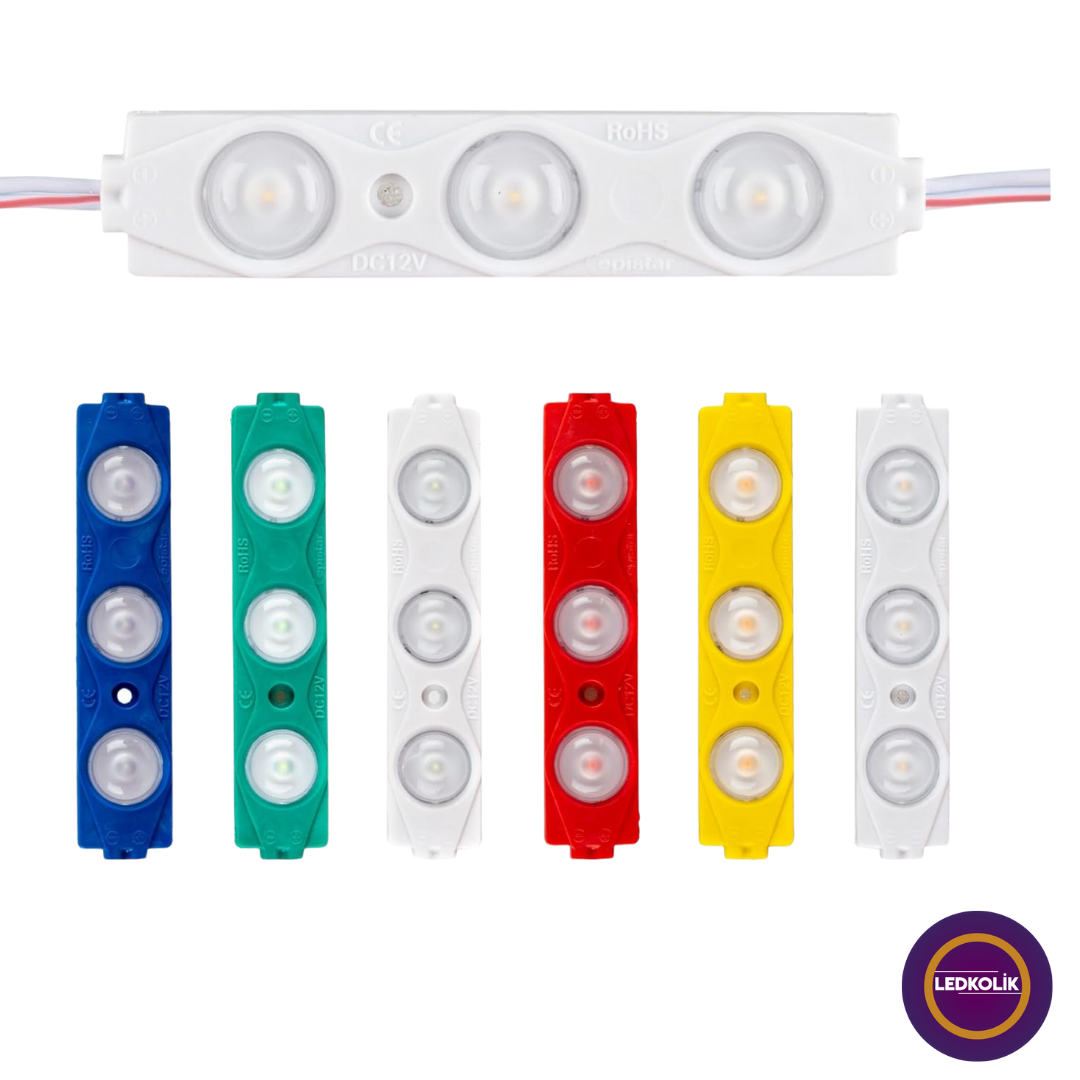 12volt Dış Mekan 1.5w 3 Lensli Modül Led 20 Adet