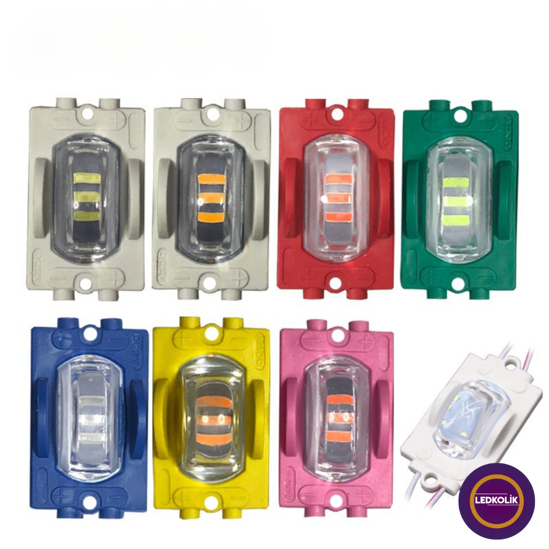 Ledkolik 12volt 2w Lensli Dar Açılı Modül Led 10 Adet