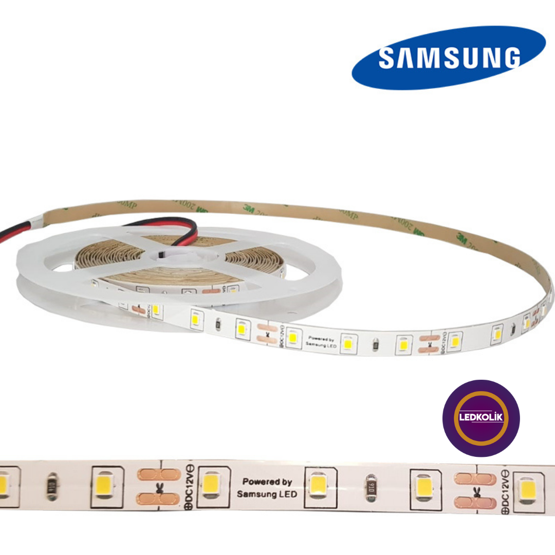 24Volt İç Mekan Samsung Ledli 2835  60 Led Şerit Led (5 Metre)