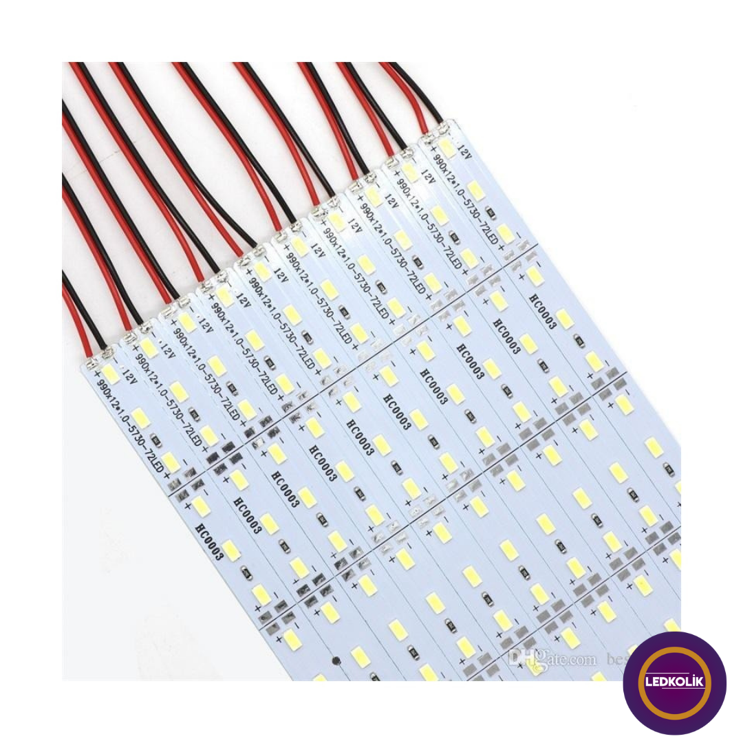 12Volt 5630 Bar Led Çubuk  1 Metre  ( 10 Adet )