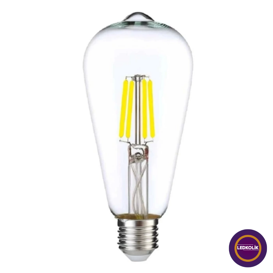 Ldk-85 6w E27 ST64 Şeffaf Cam Gün Işığı