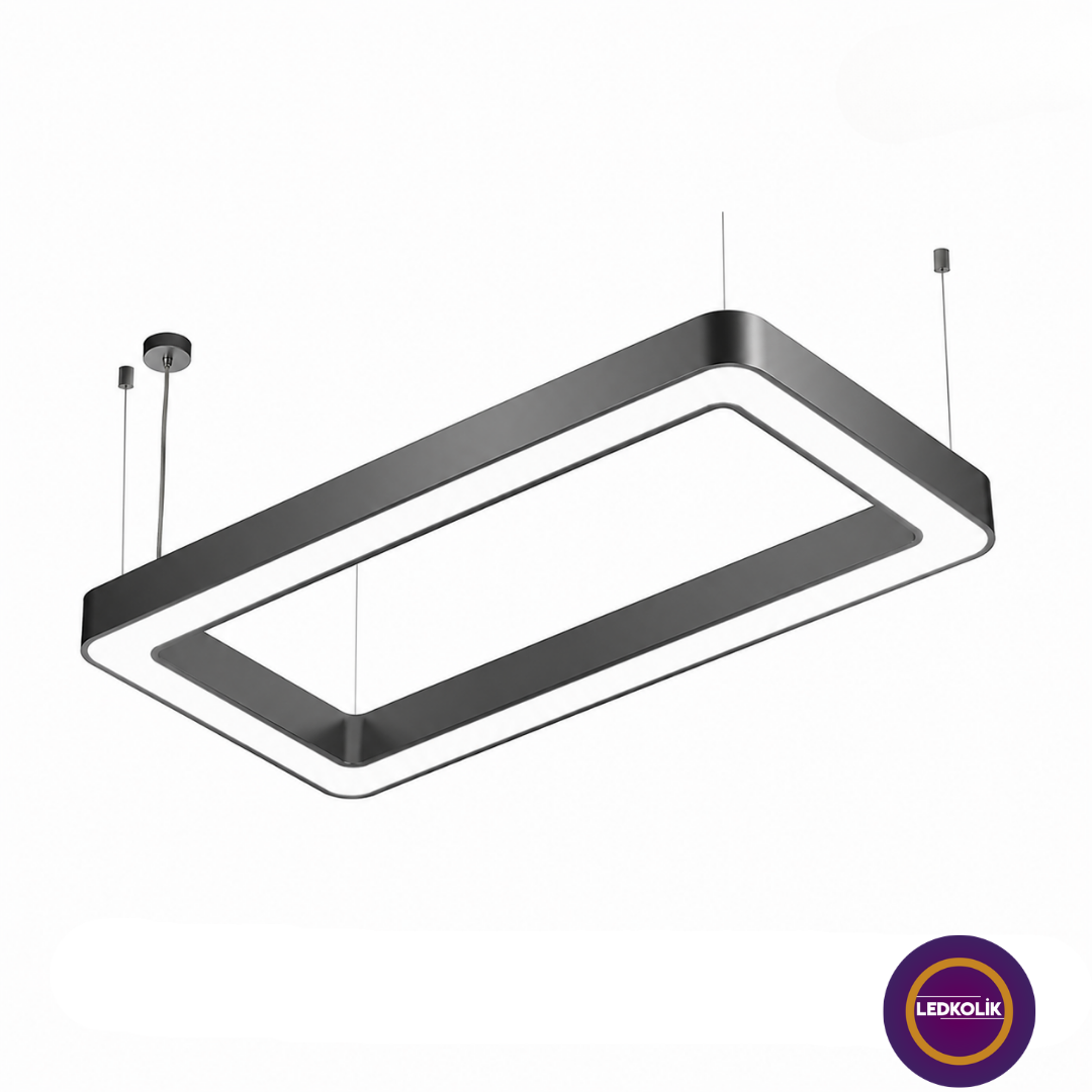 40x80 60W Radius Dik Dörtgen Led Linear Armatür
